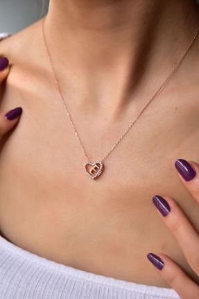 گردنبند نقره صورتی زنانه 925 عیار Papatya Silver - کد 268629272