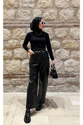 شلوار حجاب مشکی فاق بلند LAFS.CO - کد 904710632