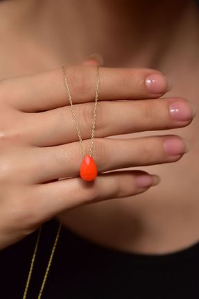 گردنبند نقره طلائی زنانه 925 عیار Papatya Silver - کد 271971233