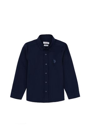 پیراهن سرمه ای بچه گانه یقه دکمه دار U.S. Polo Assn. - کد 906096360