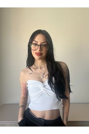بلوز سفید زنانه ساده anonim - کد 904702100