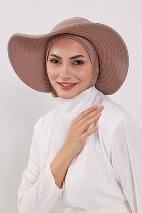 کلاه شنای حجاب قهوه ای زنانه Aisha
