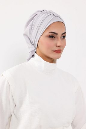 شال طوسی زنانه پلی استر Aisha