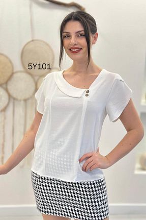 بلوز نباتی زنانه ساده İnce Topuk - کد 904722351