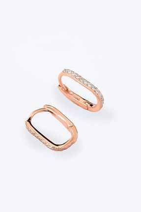 گوشواره نقره صورتی زنانه 925 عیار Papatya Silver - کد 360375105