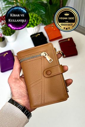 کیف پول قهوه ای زنانه سایز متوسط CüzCan - کد 904717469