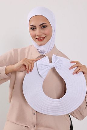 کلاه شنای حجاب سفید زنانه Aisha
