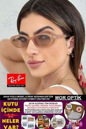 عینک آفتابی بژ زنانه 53 Ray-Ban - کد 904917581