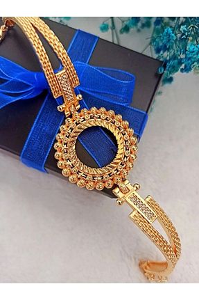 دستبند جواهر زرد زنانه زیرکن Tarz Takı - کد 904916598