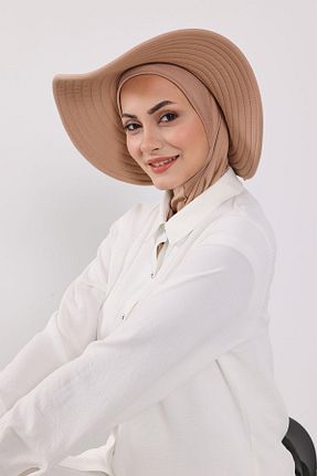 کلاه شنای حجاب قهوه ای زنانه Aisha