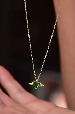 گردنبند نقره طلائی زنانه 925 عیار Papatya Silver - کد 245224236