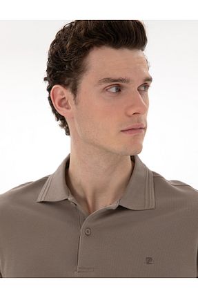 پولوشرت قهوه ای مردانه %100 پنبه Pierre Cardin - کد 904715809