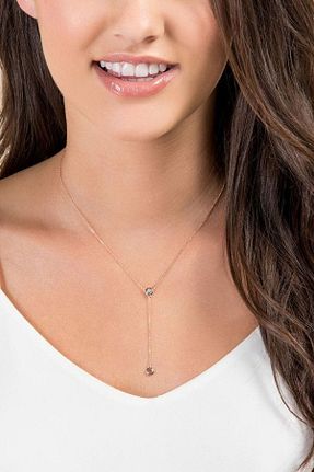 گردنبند نقره طلائی زنانه 925 عیار Papatya Silver - کد 45931317