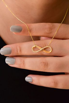 گردنبند نقره طلائی زنانه 925 عیار Papatya Silver - کد 118416532