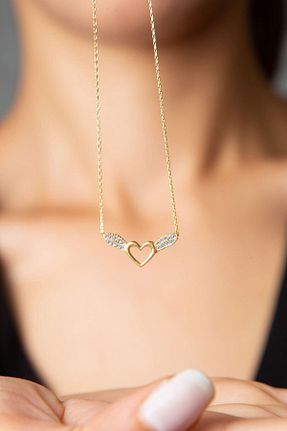 گردنبند نقره طلائی زنانه 925 عیار Papatya Silver - کد 48600703