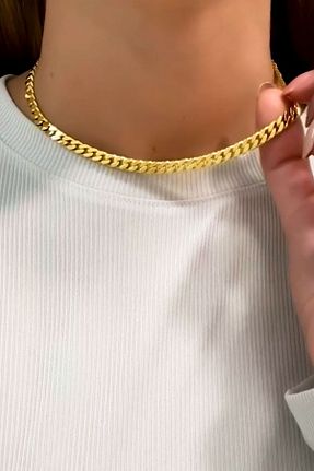 گردنبند نقره طلائی زنانه 925 عیار Papatya Silver - کد 110714838