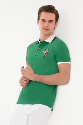 پولوشرت سبز مردانه پنبه ای U.S. Polo Assn. - کد 904916830