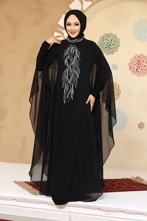 لباس مجلسی حجاب مشکی زنانه یقه دوچرخه Neva Style - کد 904831739