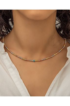گردنبند نقره طلائی زنانه 925 عیار Papatya Silver - کد 35106341