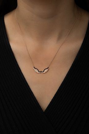 گردنبند نقره طلائی زنانه 925 عیار Papatya Silver - کد 37314081