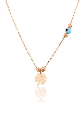 گردنبند نقره طلائی زنانه 925 عیار Papatya Silver - کد 34195844