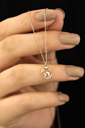 گردنبند نقره صورتی زنانه 925 عیار Papatya Silver - کد 93268204