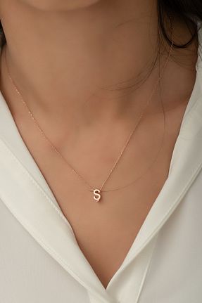گردنبند نقره طلائی زنانه 925 عیار Papatya Silver - کد 32120658