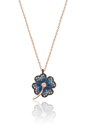 گردنبند نقره طلائی زنانه 925 عیار Papatya Silver - کد 38265438