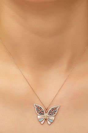 گردنبند نقره طلائی زنانه 925 عیار Papatya Silver - کد 34195202