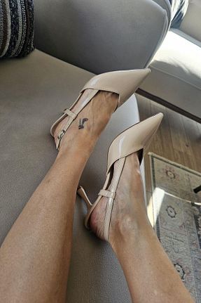 کفش استایلیتو بژ پاشنه نازک Topukla Footwear - کد 906199602