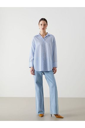 شلوار جین آبی زنانه پاچه گشاد LC Waikiki - کد 927254633