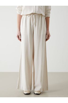 شلوار بژ زنانه مخلوط کتان LC Waikiki - کد 930713371