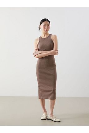 لباس قهوه ای زنانه بافتنی LC Waikiki - کد 904831344