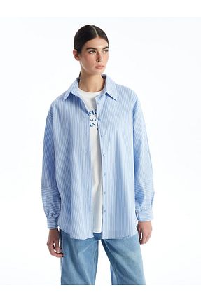 پیراهن آبی زنانه Boxy LC Waikiki - کد 904816968