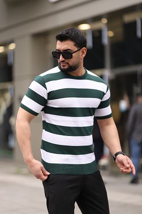 تیشرت سبز مردانه رگولار Trendseninle - کد 904844222