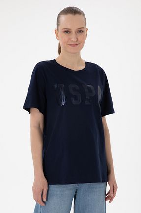 تیشرت سرمه ای زنانه یقه دوچرخه U.S. Polo Assn. - کد 904900114