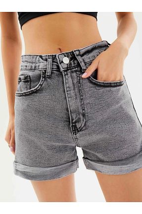 شلوارک و برمودا طوسی زنانه سوپر فاق بلند LUNİCA COLLECTİON - کد 904901309