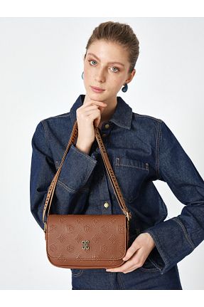 کیف دوشی قهوه ای زنانه چرم مصنوعی Pierre Cardin - کد 902782592