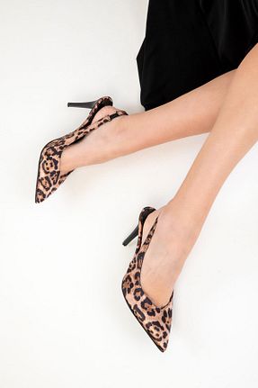 کفش پاشنه بلند کلاسیک طلائی زنانه چرم مصنوعی SOHO - کد 902470943