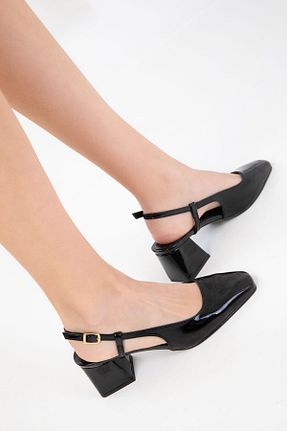 کفش پاشنه بلند کلاسیک مشکی زنانه چرم مصنوعی SOHO - کد 902470936