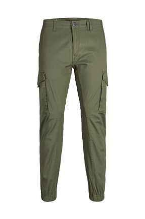 شلوار سبز مردانه پنبه - الاستین Jack & Jones - کد 7103100
