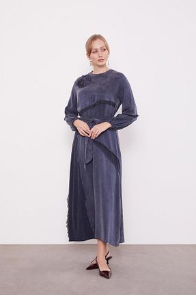 لباس حجاب سرمه ای زنانه 3/4 Boy Levidor - کد 902925874