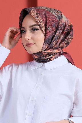 روسری زرشکی پنبه ای AFVENTE - کد 216182374