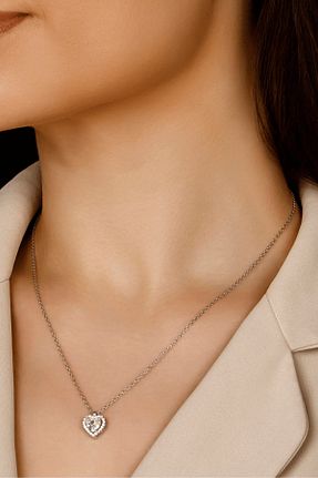 گردنبند نقره سفید زنانه 925 عیار Arya Silver - کد 902967812