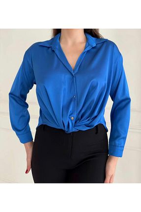 بلوز آبی زنانه طرح دار YORSSTYLE - کد 902959499