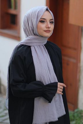 شال طوسی زنانه پنبه ای AFVENTE - کد 310721592
