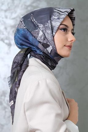 روسری طوسی پنبه ای AFVENTE - کد 216182366