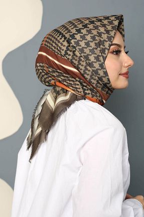 روسری قهوه ای پلی استر AFVENTE - کد 771434684