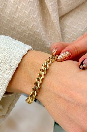 دستبند طلا رنگی زنانه 14 عیار SEYHAN KUYUMCULUK - کد 904158969