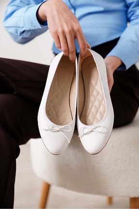 بابت سفید زنانه چرم مصنوعی öz se shoes - کد 843557546